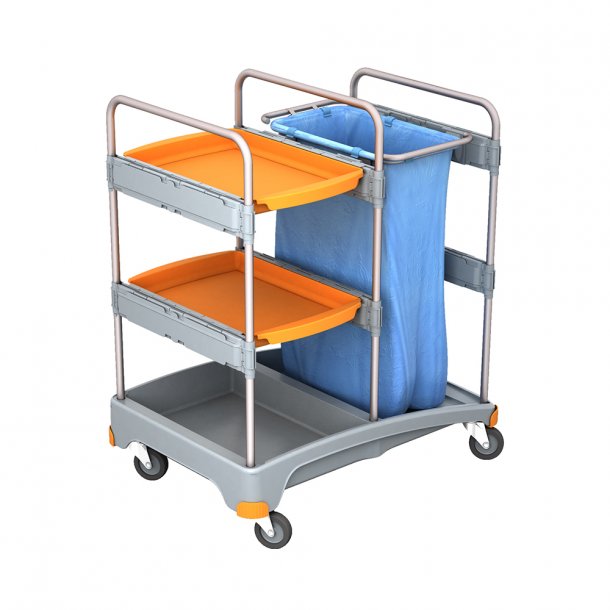 <img src=karotsi-katharismou-kamarieras-sz013-20210313-214343.jpg alt=Καρότσι καμαριέρας-καθαρισμού SZ013 με 2 ράφια και σάκο απορριμμάτων>