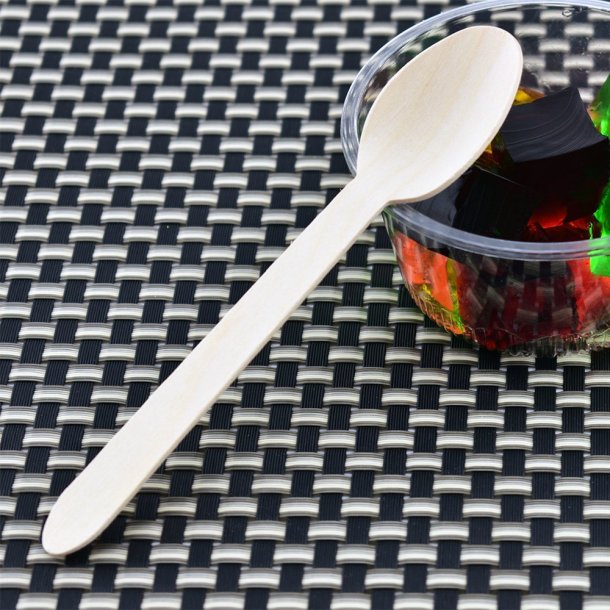 <img src=Ξύλινα Κουτάλια Μίας Χρήσης Dolphin 100 τεμ alt=Πάνω σε τραπέζι με ένα μπολ με φρούτα>