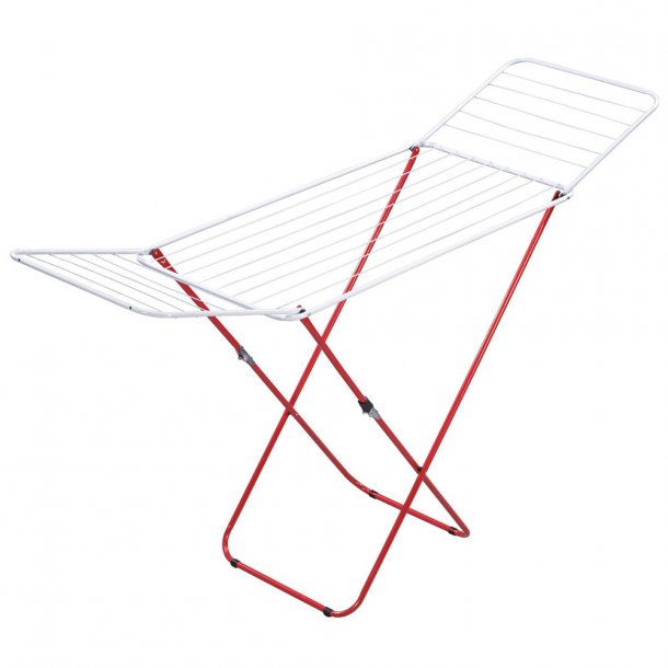 <img src=Απλώστρα Ρούχων Μεταλλική Τρίφυλλη 18m. Jolly Gimi alt=Λευκή με κόκκινα πόδια> 