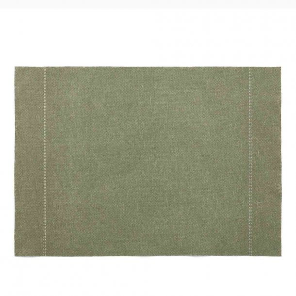 <img src=Σουπλά Αλέκιαστο 45x32cm - Σετ 40 τεμ alt=Ένα λευκό πιάτο με ασημί μαχαιροπήρουνα πάνω σε ένα χακί σουπλά> 