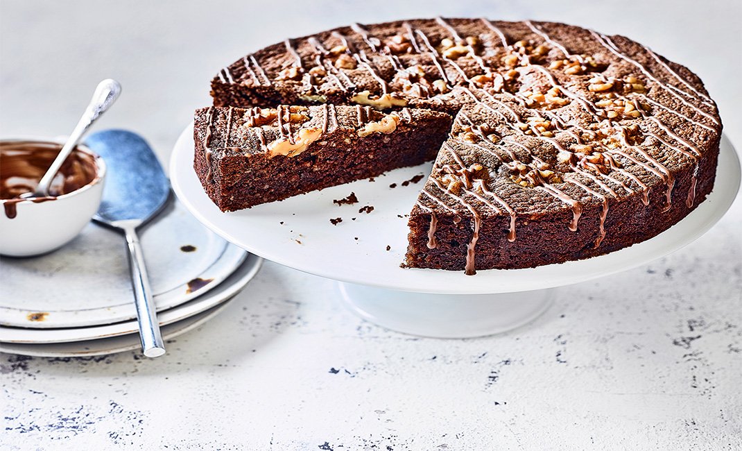 Συνταγή για κέηκ σοκολάτας με καρύδια