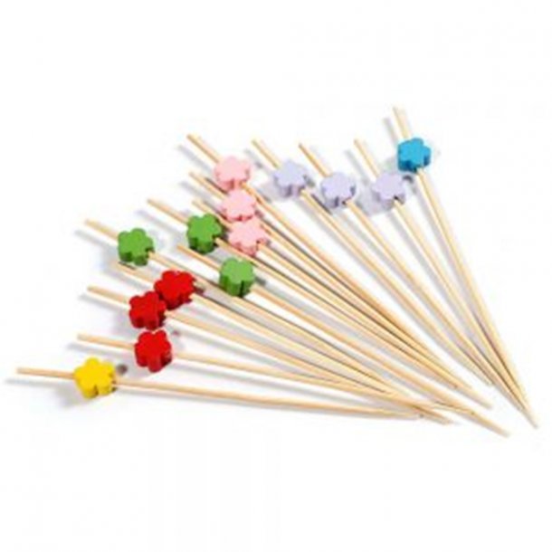 Bamboo cocktail picks cloud Dolphin - 100 pcs