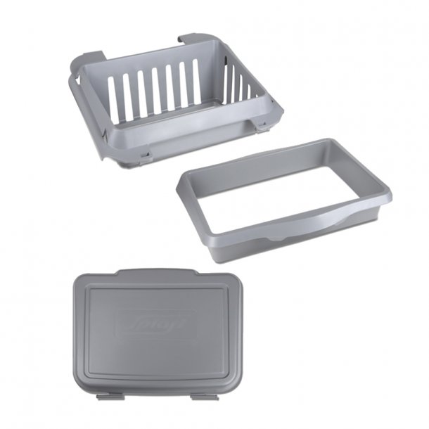 Base and lid for garbage bag