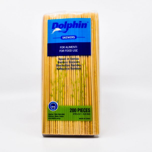 Kαλαμάκι για Σουβλάκι Bamboo Dolphin 4,0x240mm - 200τεμ