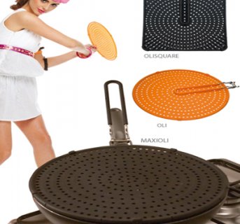 <img src=Προστατευτικό Τηγανίσματος Oli alt=Σε καφέ και πορτοκαλί χρώμα πάνω στο τηγάνι> 