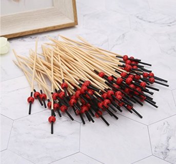 Bamboo cocktail picks large Dolphin - 100pcs