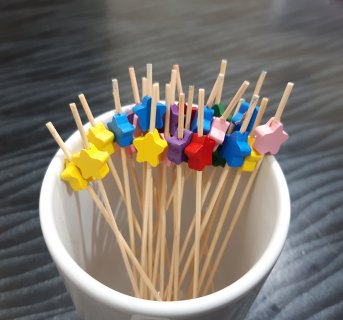 Καλαμάκια Bamboo (Sticks) Σχήμα Αστέρι Dolphin - 100 τεμ