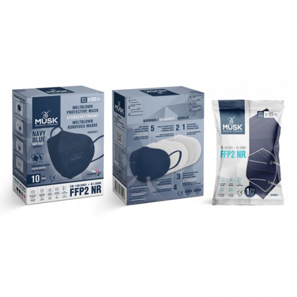 Μάσκες Προσώπου Μπλέ FFP2 NR - 10τμχ
