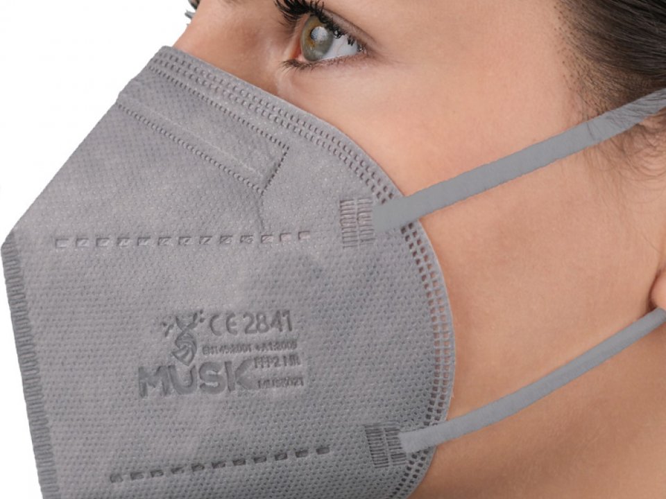 Grey Face Masks FFP2 NR 10pcs