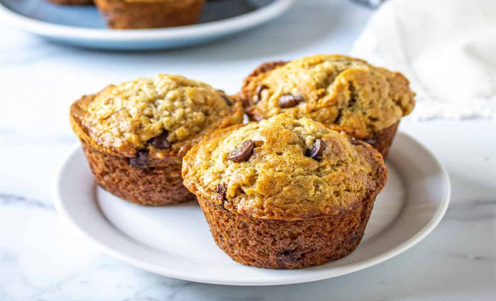 Συνταγή για  μάφιν σοκολάτας με μπανάνα